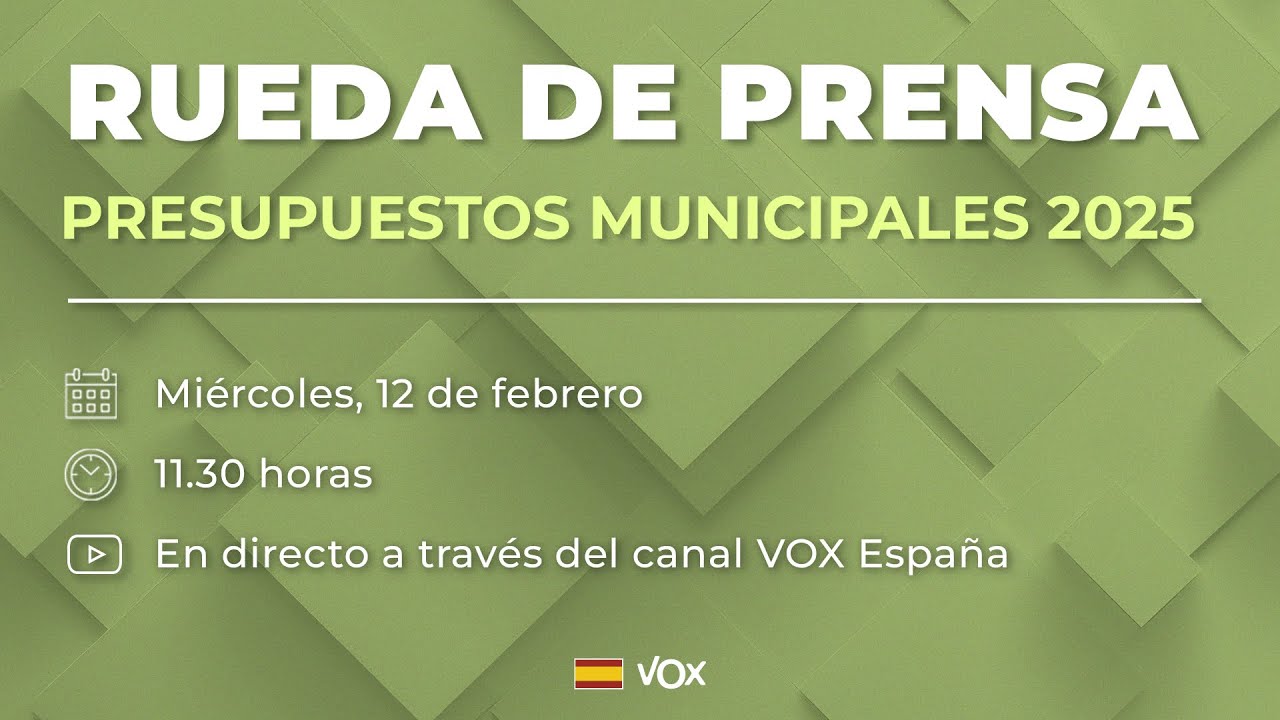 🔴 DIRECTO | Rueda de prensa sobre los logros de VOX en los presupuestos municipales