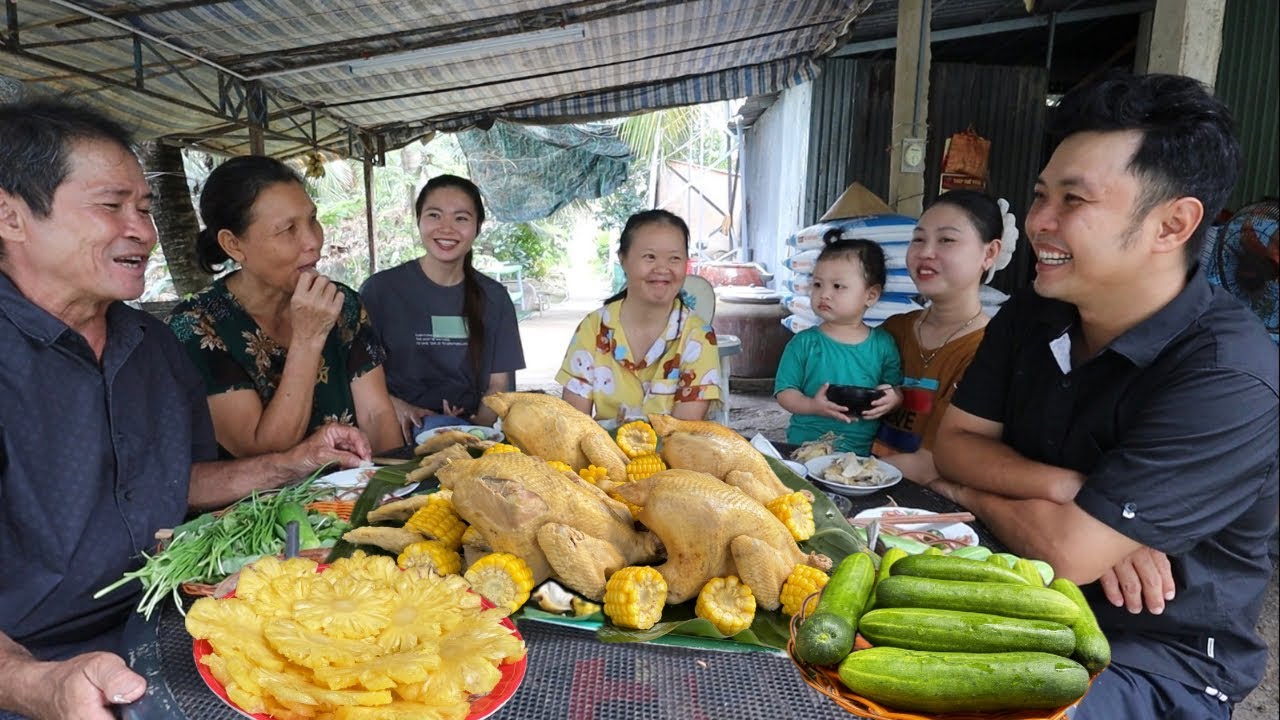 V487. Gà luộc sả da vàng thơm phức đơn giản dễ làm mà ngon