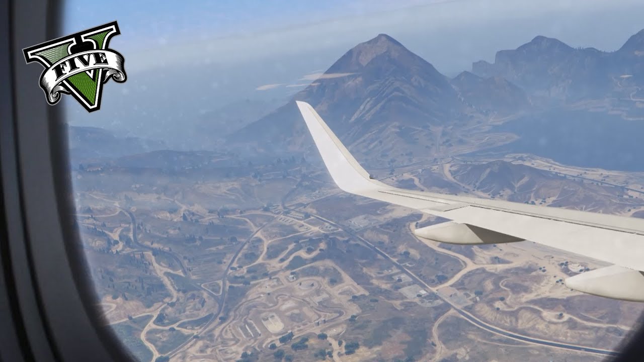 GTA 5 - A319 LSIA to LSHR (Los Santos - Sandy Shores) Full Flight HD