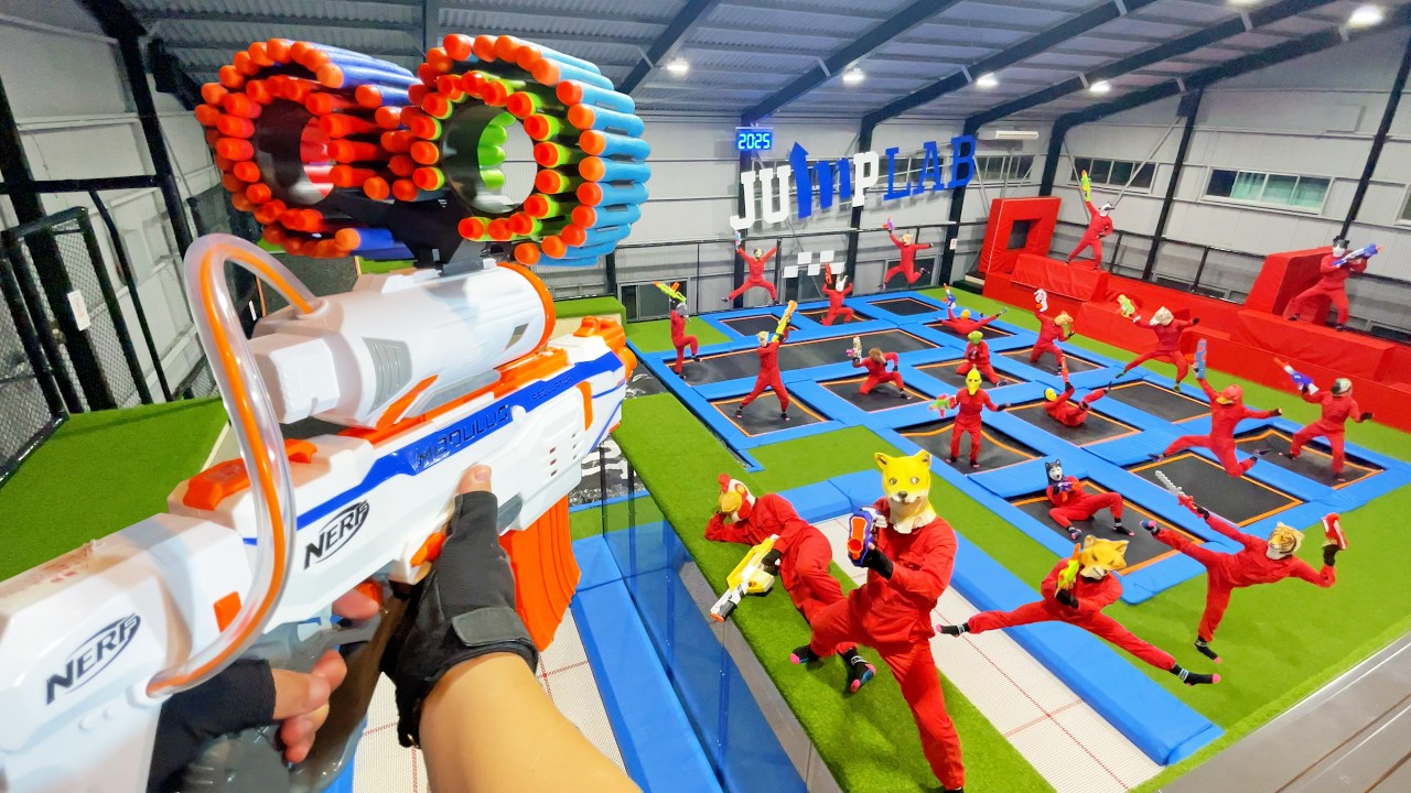 Nerf War | Amusement Park Battle 85 (Nerf First Person Shooter)