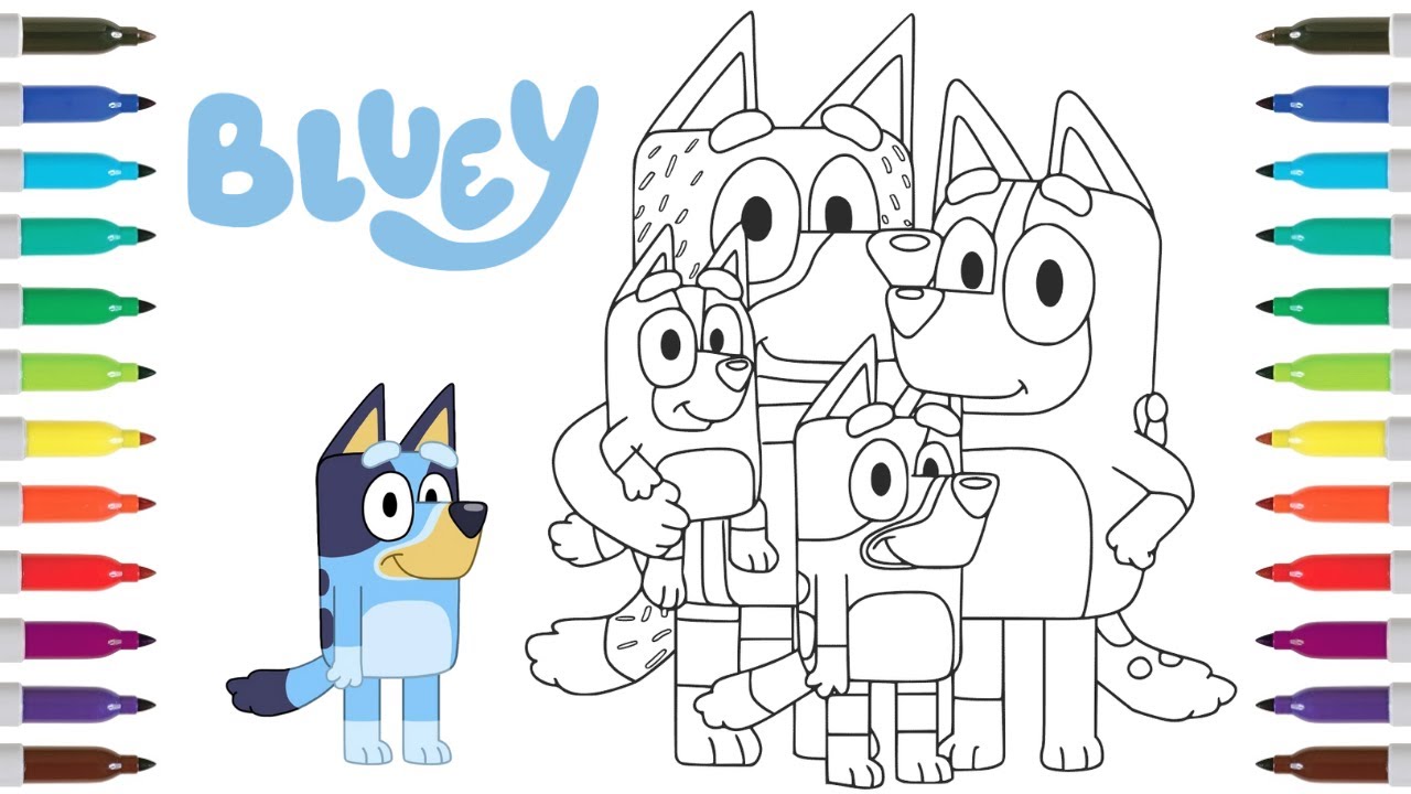 Bluey Coloring Book Page | Bluey Bingo Bandit Chili | Jack Shore/KORA - Memory Nights [NCS Release]