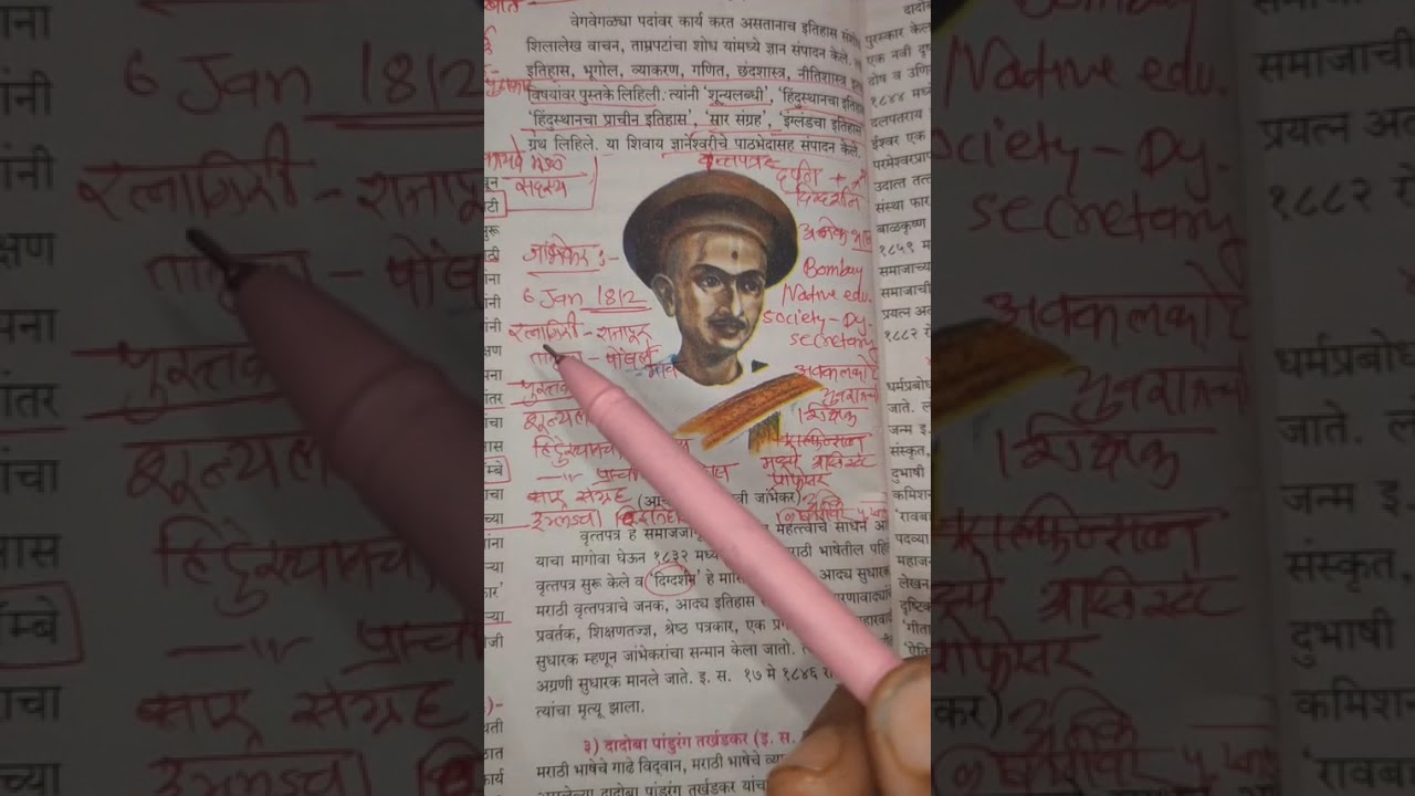 आचार्य बाळशास्त्री जांभेकर #study #history #maharashtra 