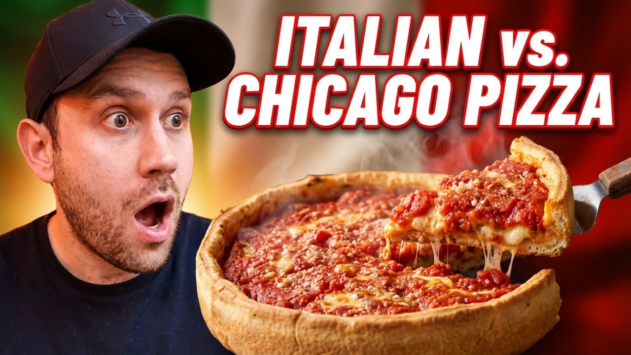 Italian Guy Reviews Chicago Style Pizza! - Japes