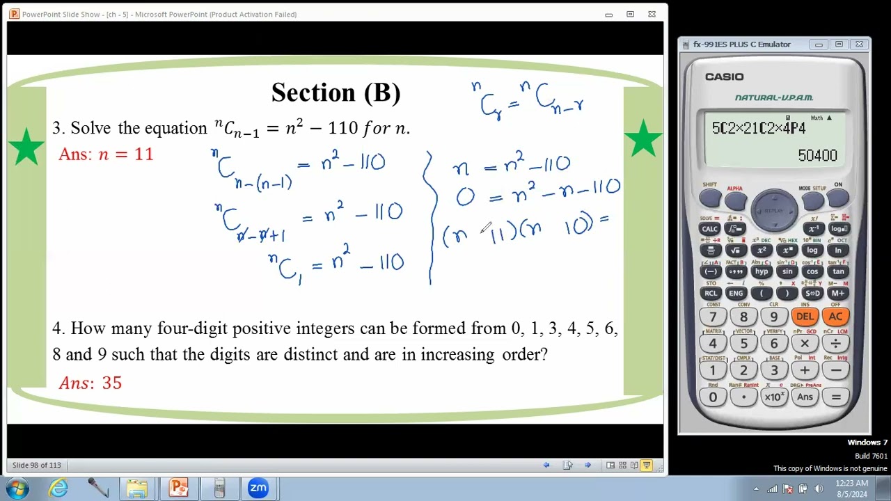 # Grade 12 Math (2024 Old.Qs - Ch 5 - Section B)
