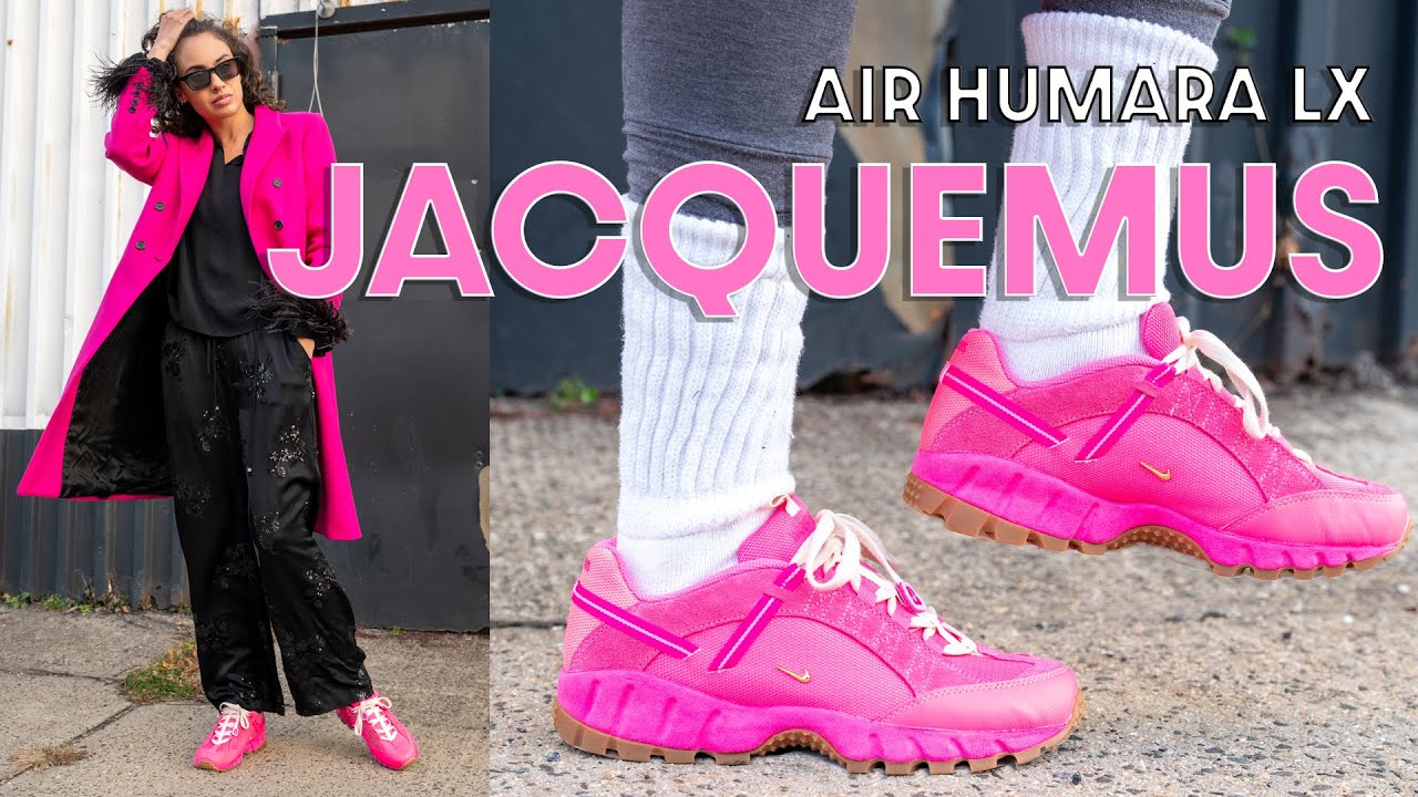 ON TREND!  JACQUEMUS x NIKE AIR HUMARA LX Pink Flash On Foot Review How to Style
