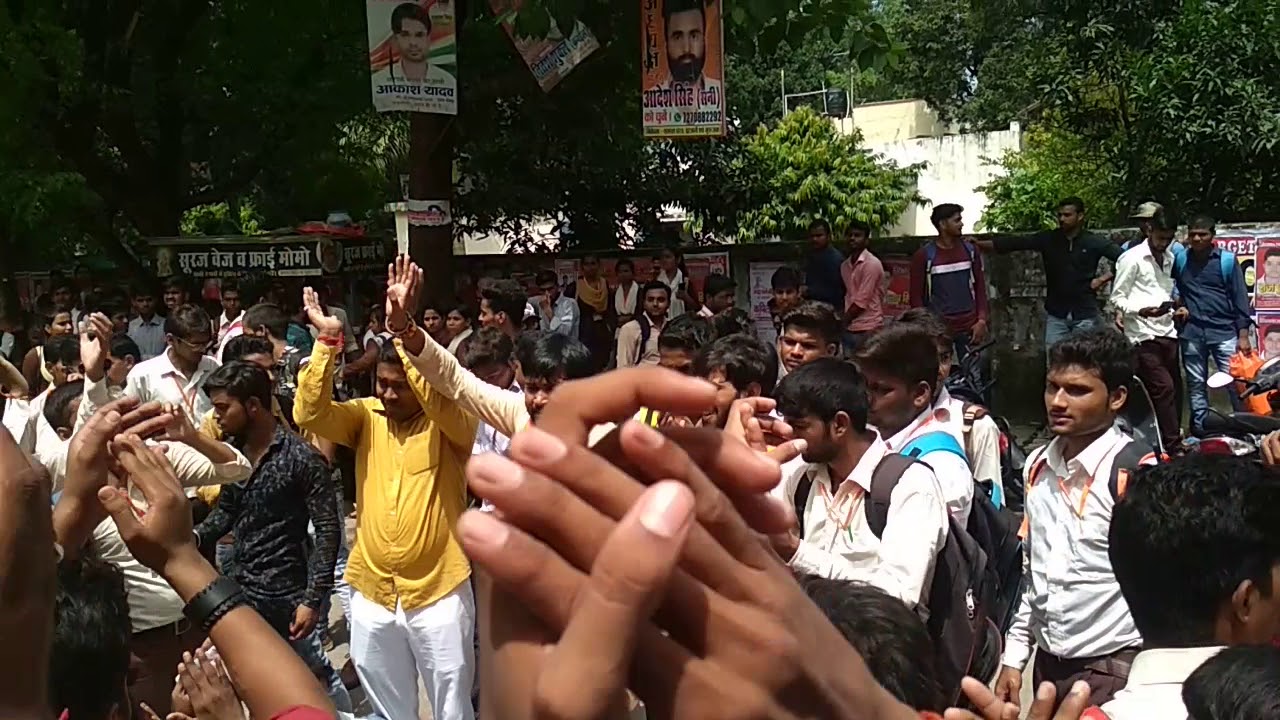 Gorakhpur university student union election. Speech by  Akhil Dev tripathi ddu university   ABVP