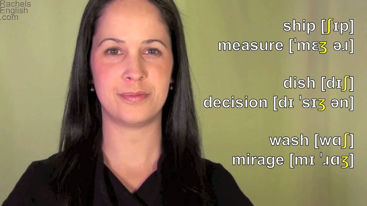 English: How to Pronounce SH [ʃ] and ZH [ʒ] consonants: American Accent