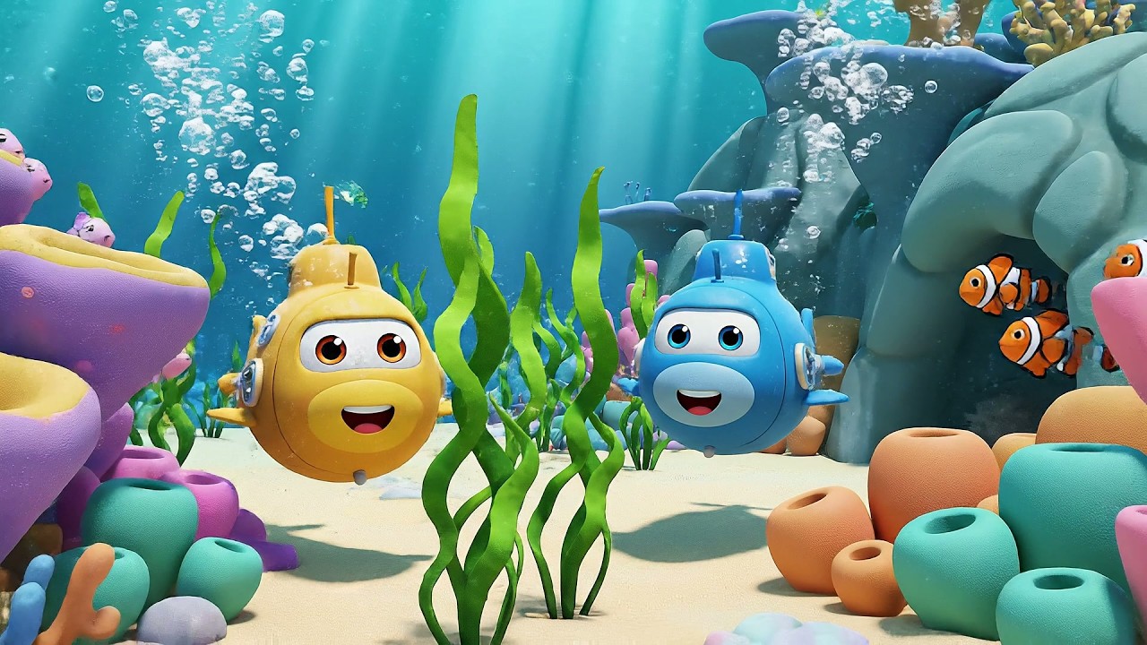 Tres Pequeños Submarinos de Juguete ¡Bucea! | Canciones Infantiles y Vídeos de Juguetes