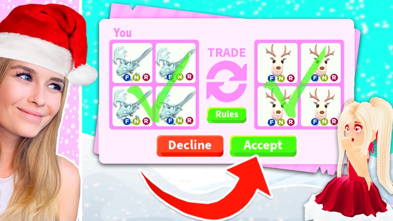 Trading Legendary FROST DRAGONS Only In Adopt Me! (Roblox)