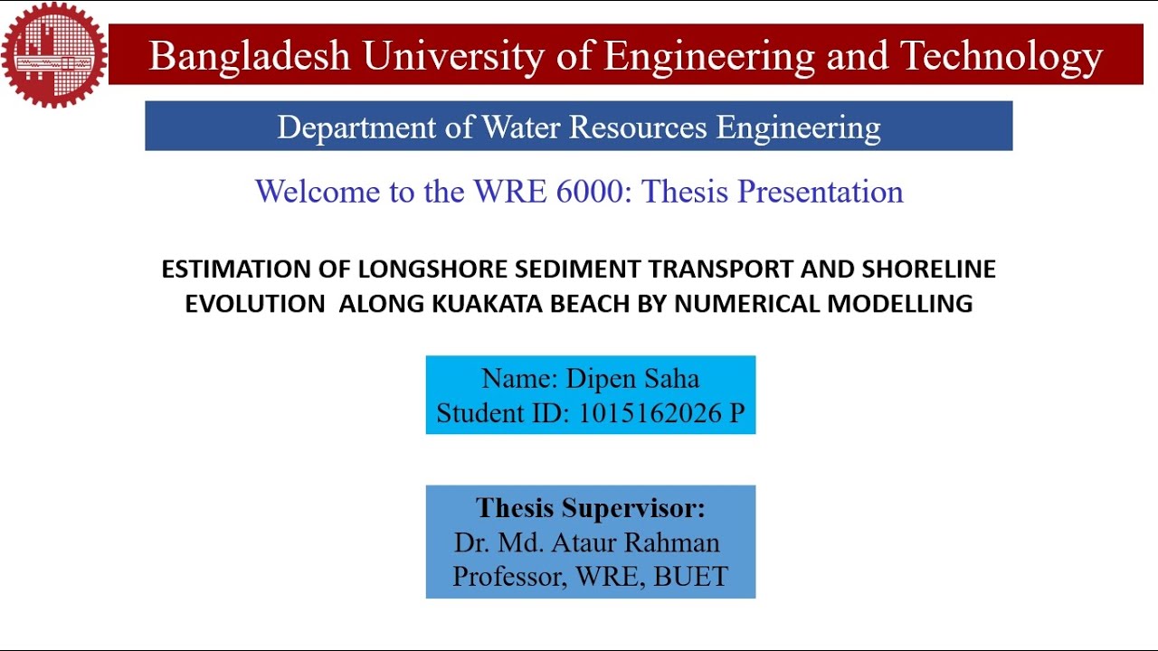 MSc thesis defense presentation | BUET | WRE | Dipen Saha