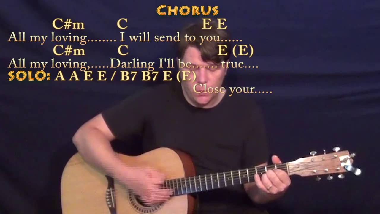 All My Loving (The Beatles) Guitar Cover Lesson with Chords/Lyrics
