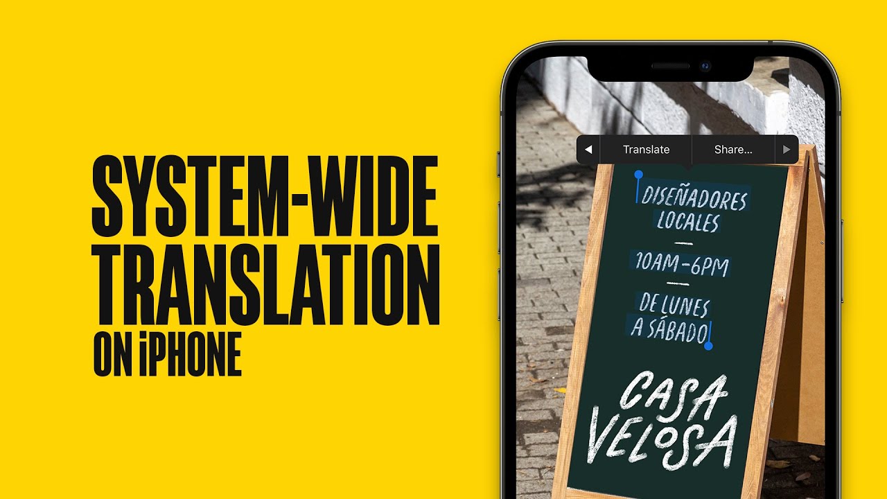 System Wide Translation in iOS 15 