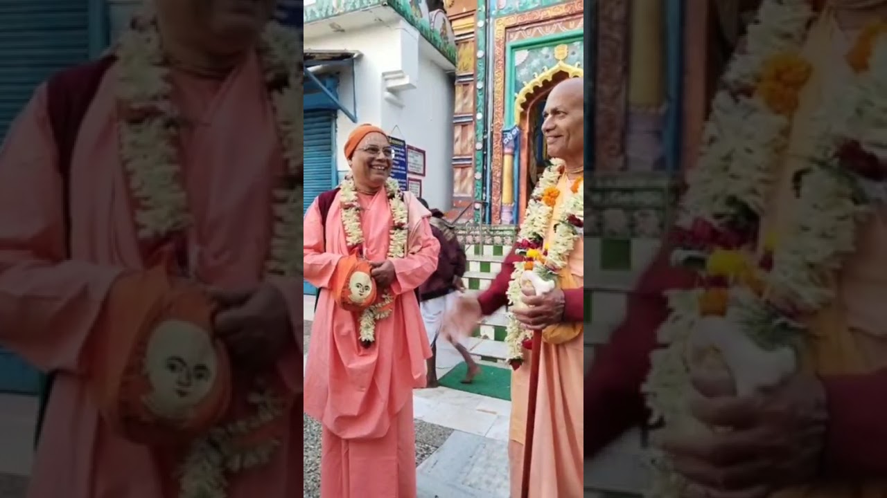 H.H Bhakti Siddharth Swami Maharaj(Disciple of Srila Prabhupada) & Gurudev @ Gopinath Mandir, Remuna