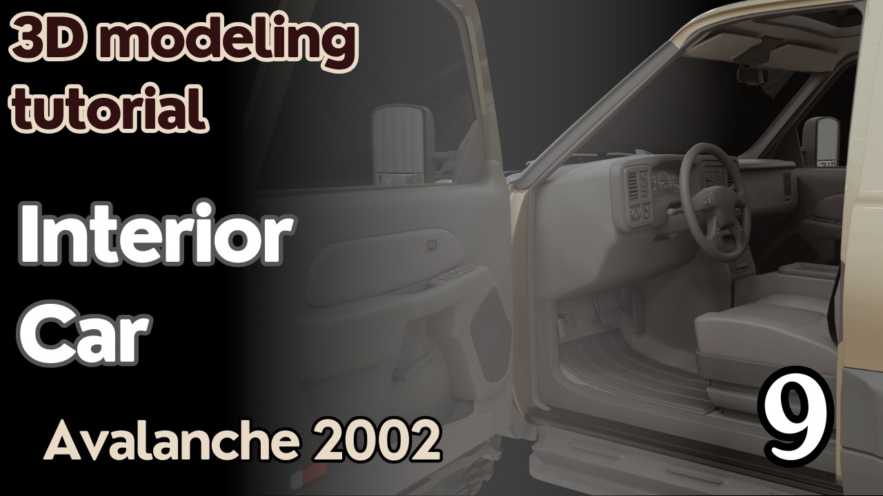 09 HOW TO MODEL in 3D, interior Chevrolet Avalanche 2002- Learn 3D while you watch Arq Lugo Blender4