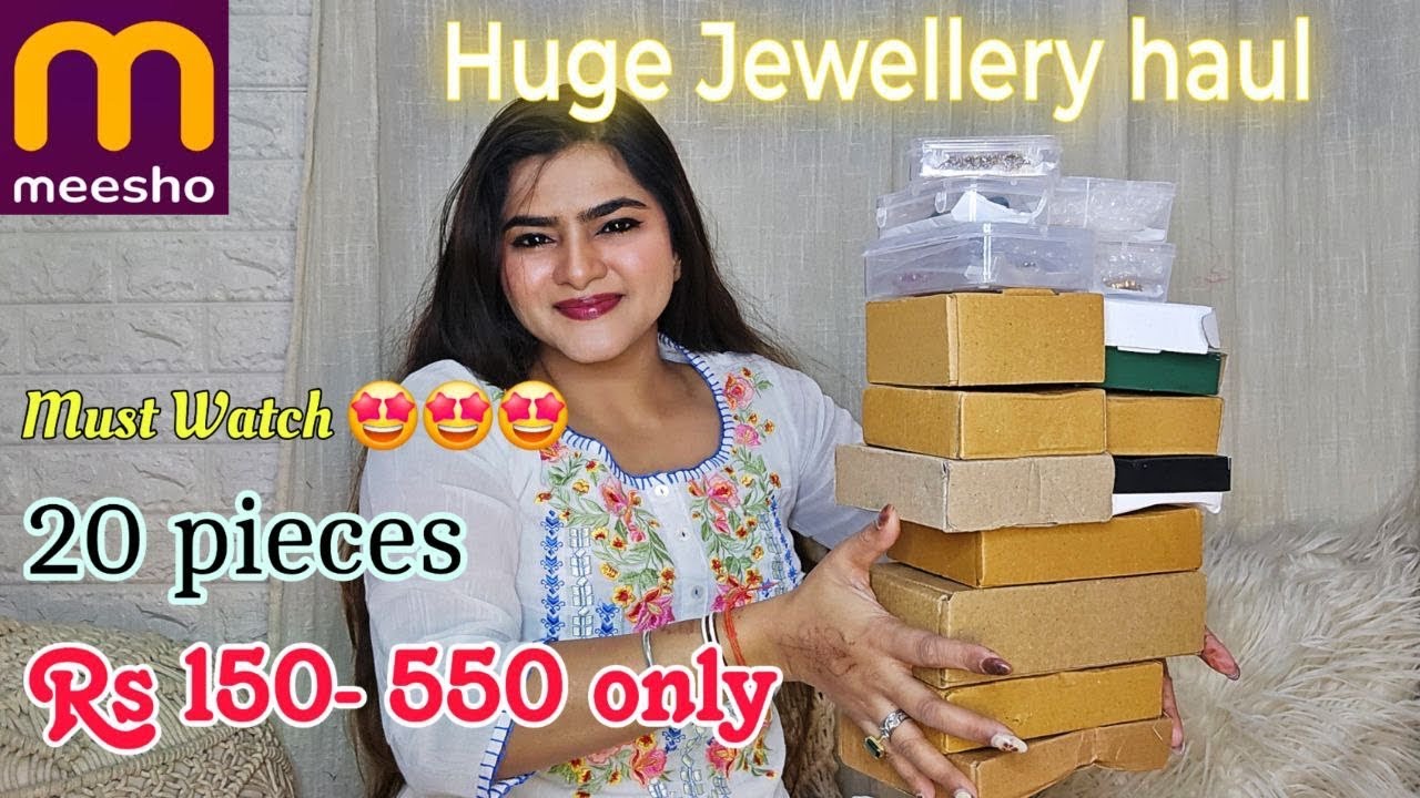 20 MEESHO Jewellery pieces | Meeaho Minimal Jewellery haul Under Rs 550 | Latest Designer | New haul