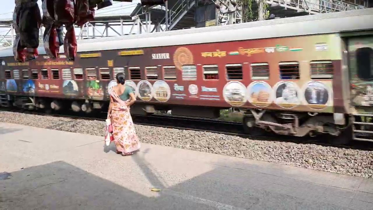 Colourful Train | Garba Express Crossing Bally