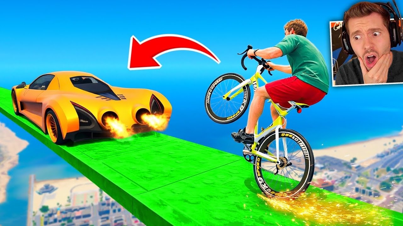 GTA V Online: BICICLETA vs CARRO A 300 km/h - O MAIS RÁPIDO do JOGO!