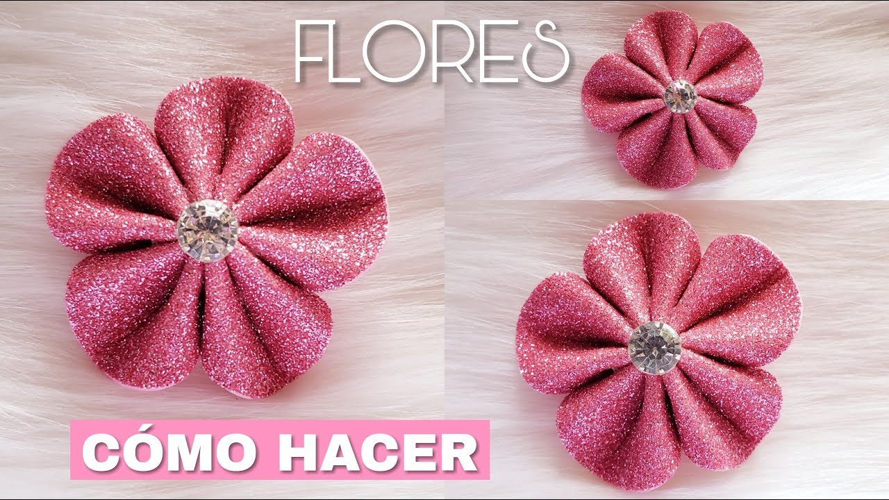 Flores🌷🌷 en Foami FÁCIL y  Económicas Aprende cómo hacerlas? How to make flower?💐😊