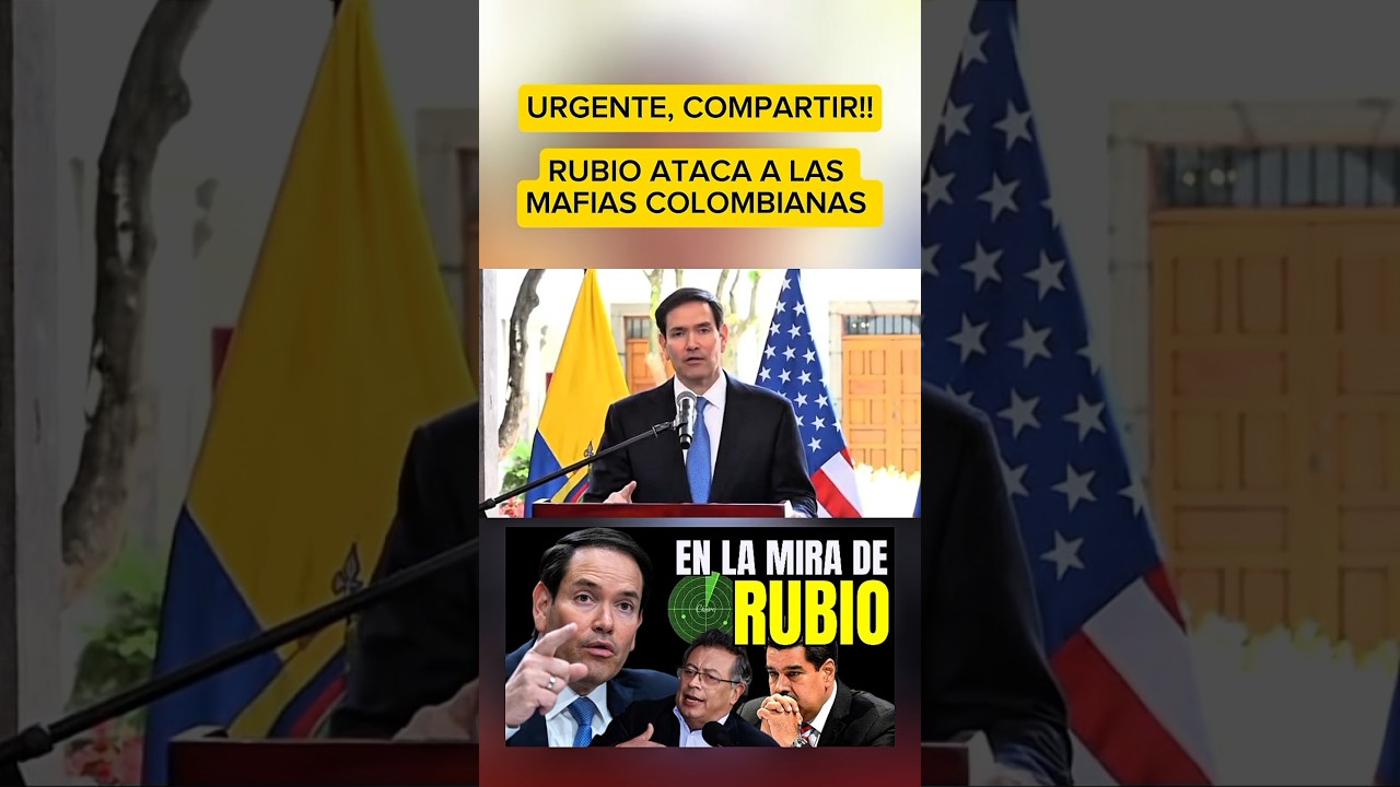 Explot&oacute; Rubio contra mafias colombianas (nota completa en el enlace ⬆️⬆️) #uribe #colombia #petro