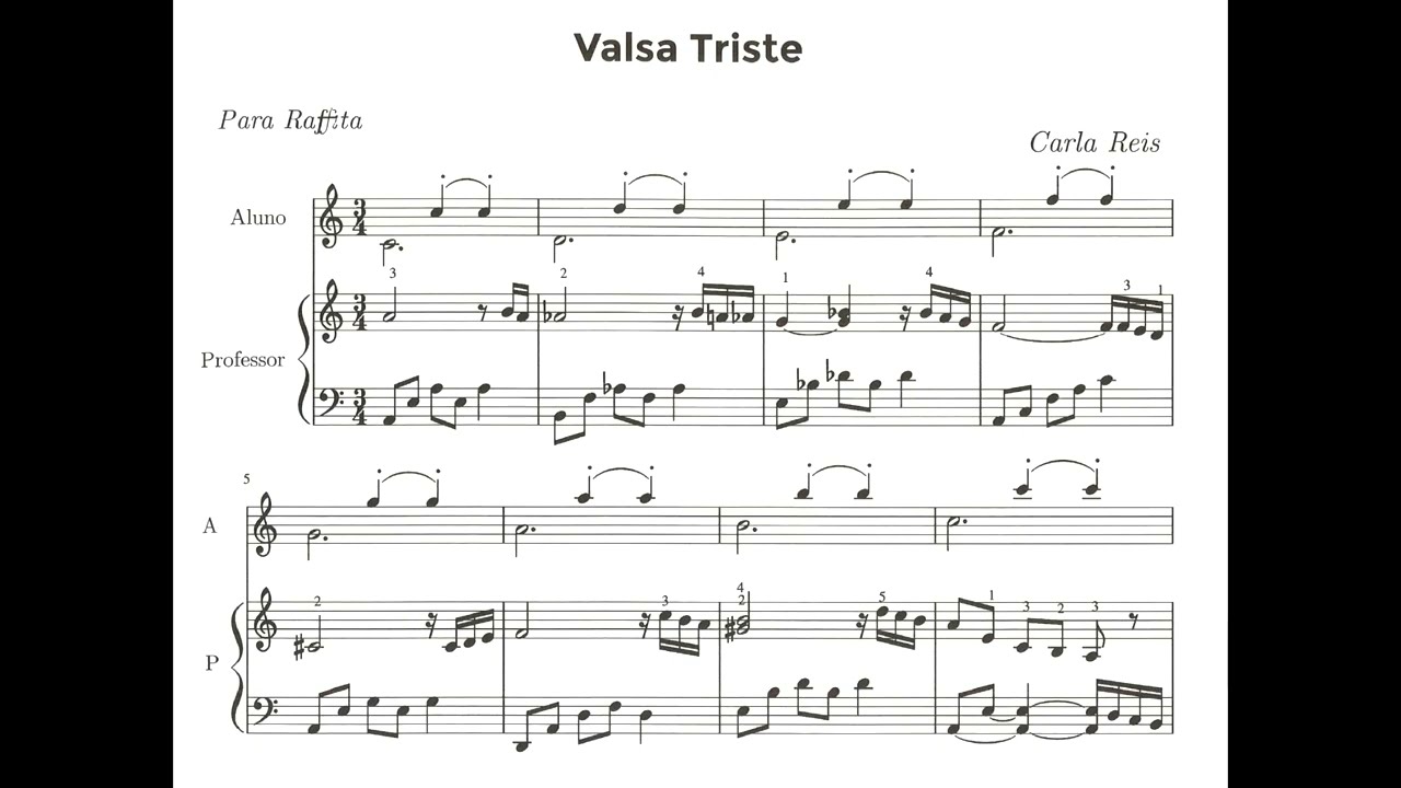 Carla Reis - Valsa triste (Liliana Botelho e Carla Reis, piano a 4 m&atilde;os)