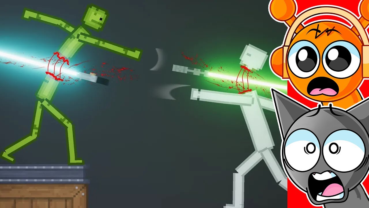 Reacting to LIGHTSABERS vs GIANT HUMANS in People Playground!