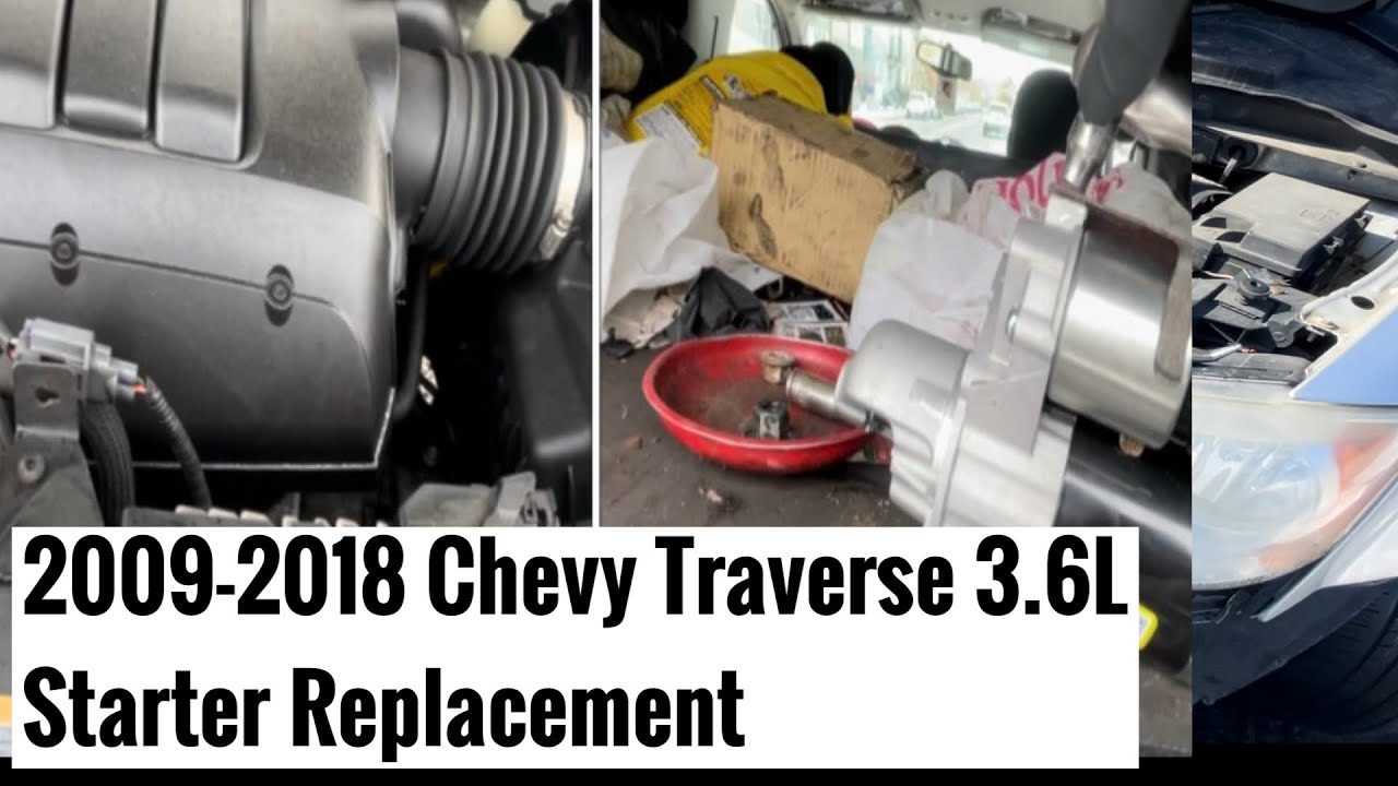 Как заменить стартер на Chevrolet Traverse V6 2009-2018 годов выпуска