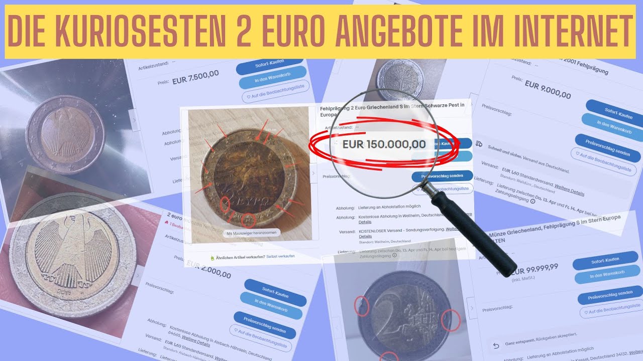 Diese 2 Euro Fehlpr&auml;gungen sind teuer aber sind sie auch so wertvoll?
