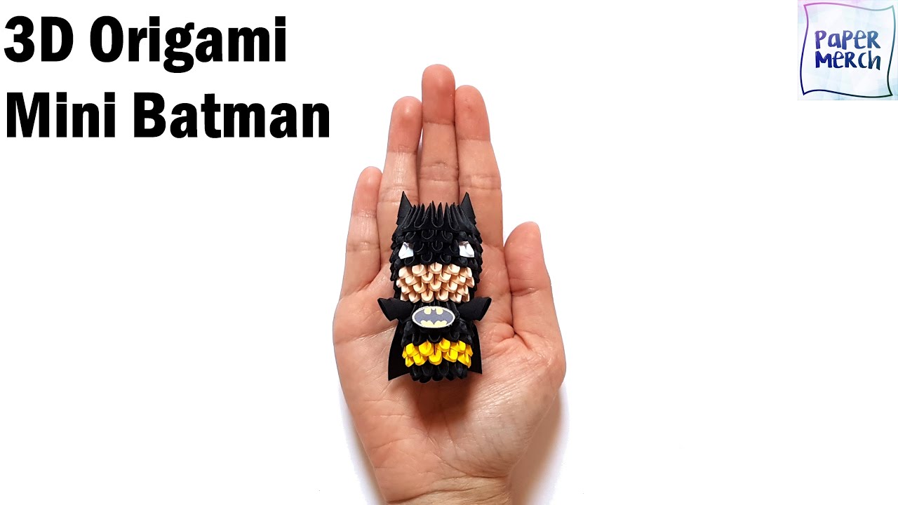 Miniature 3D Origami Batman