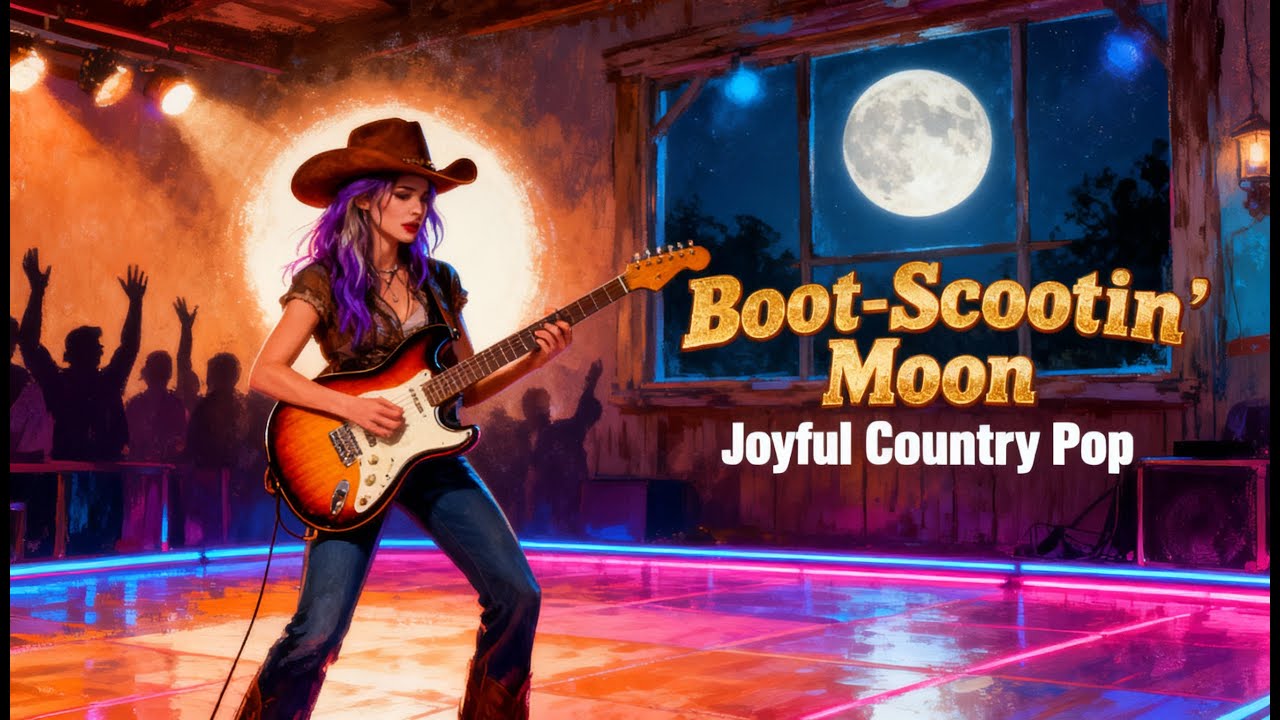 Boot-Scootin’ Moon by Ruby and The Velvet Rattlesnake - (Joyful Country Pop with Honky-Tonk Energy)