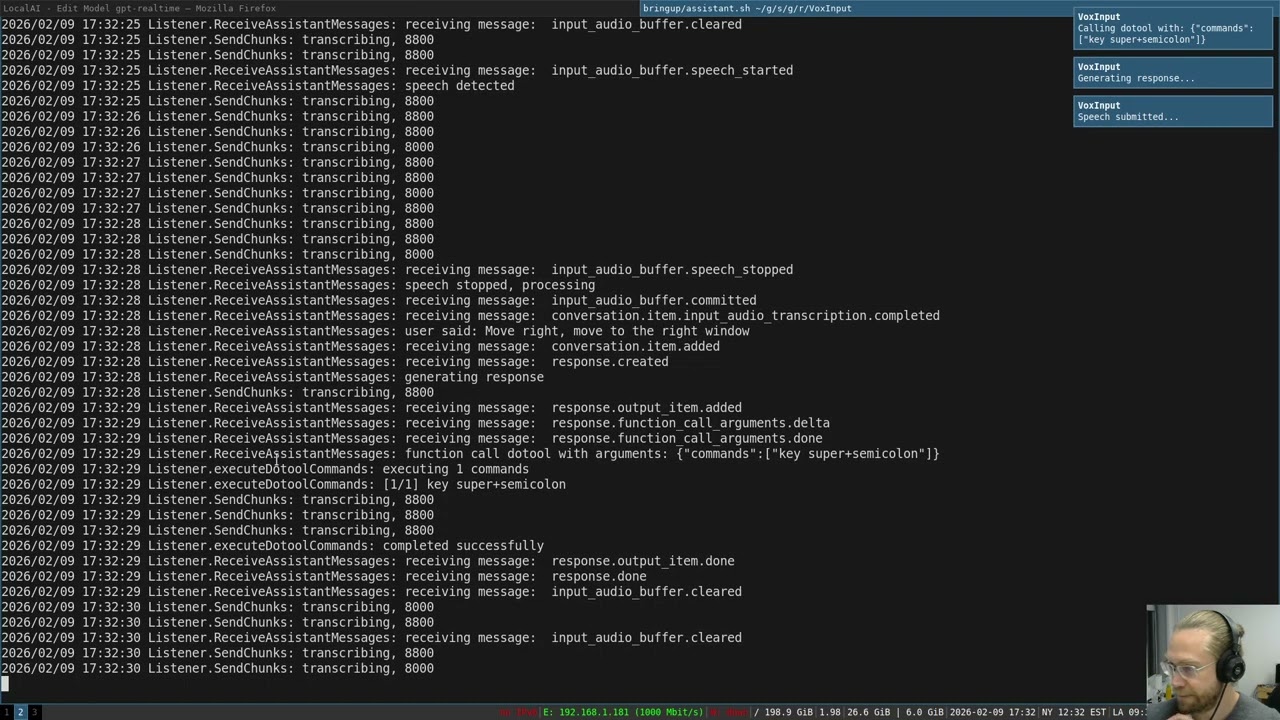 Linux Desktop realtime voice assistant using local AI (only 11GB of VRAM)