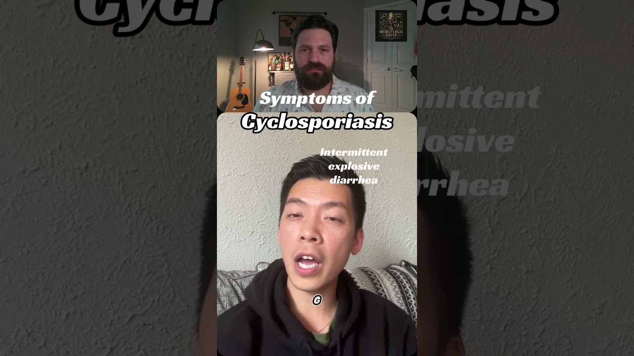Symptoms to watch for in cyclosporiasis. #podcast #medical #health #healthcare #cyclospora
