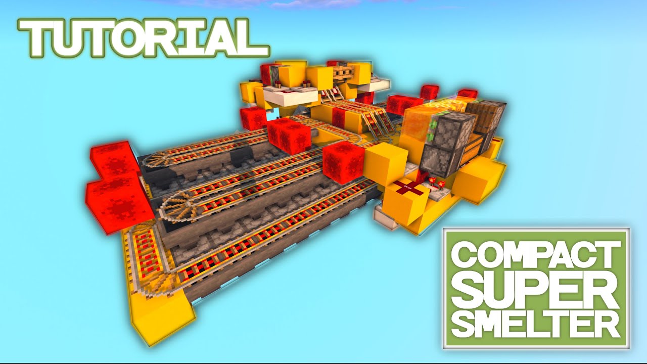 Super Smelter (Fast & Compact) TUTORIAL - Java 1.19 - 1.15 (64 Furnace Array)