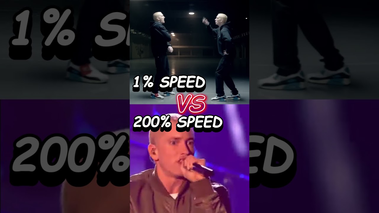 1% VS 200% Speed (Rap God) #eminem