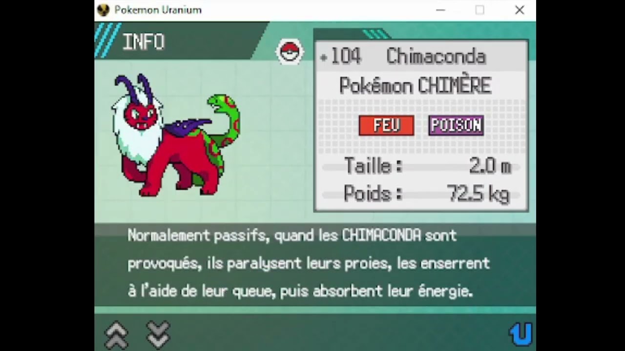 Pokemon Uranium Full Pokedex