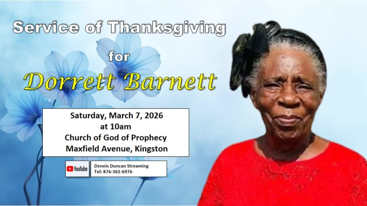 Service of Thanksgiving for Dorrett Barnett