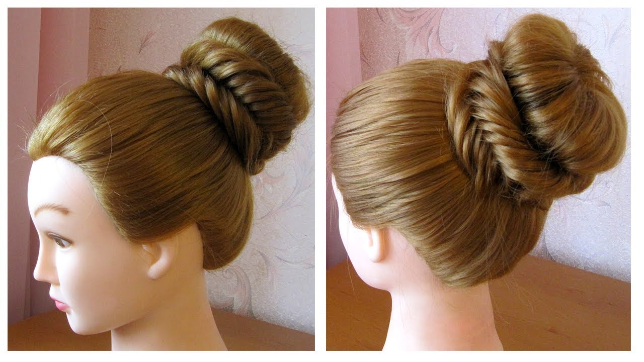 Tuto coiffure simple: chignon bun sans donut + tresse épi de blé, facile à faire
