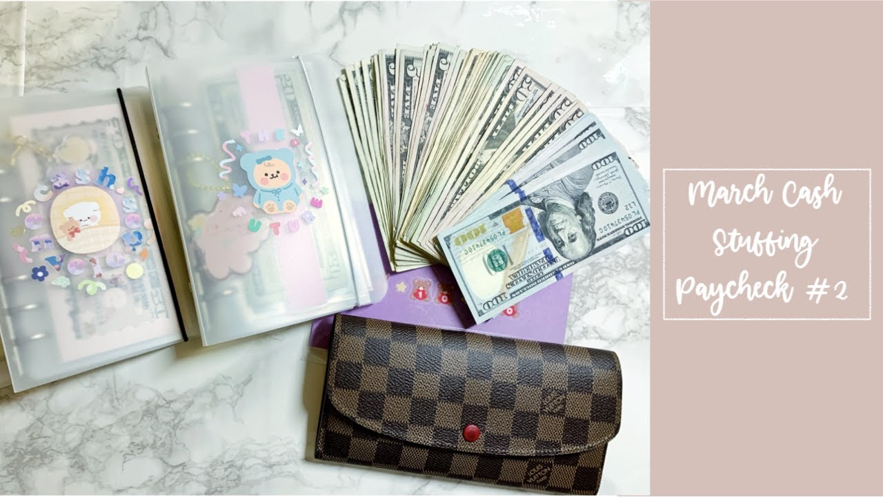 Cash envelope stuffing | March Paycheck #2| 21 year old college student