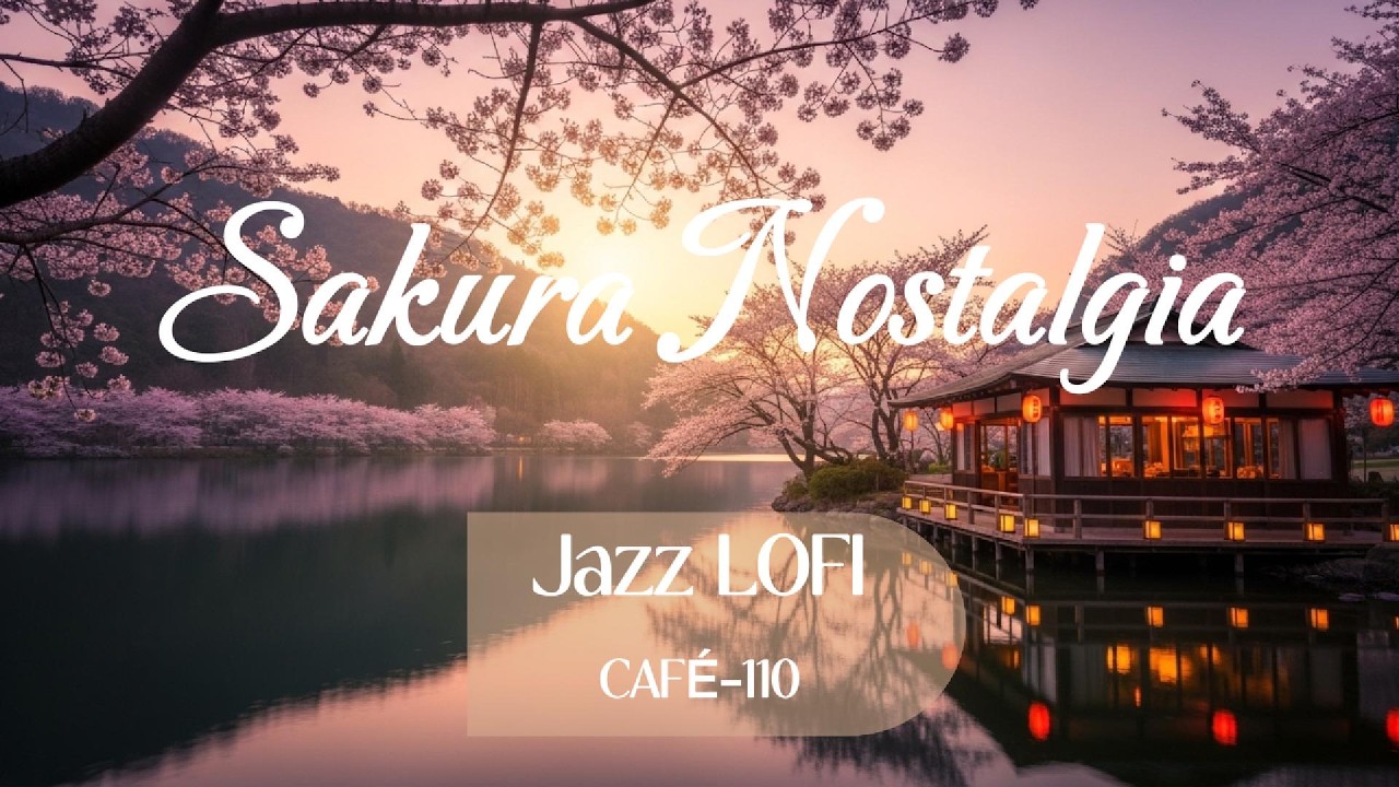 🌸Sakura Nostalgia: Soothing Piano Lofi Jazz & Spring Lake Ambience