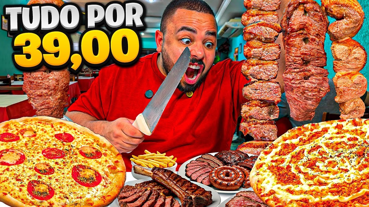 🤯 R$39,00 pra comer TUDO ISSO! *O melhor custo-benefício do país?