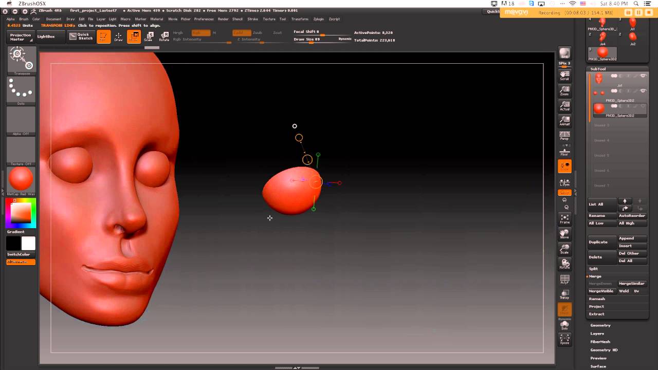 การปั้นเปลือกตาอย่างง่ายด้วย Zbrush