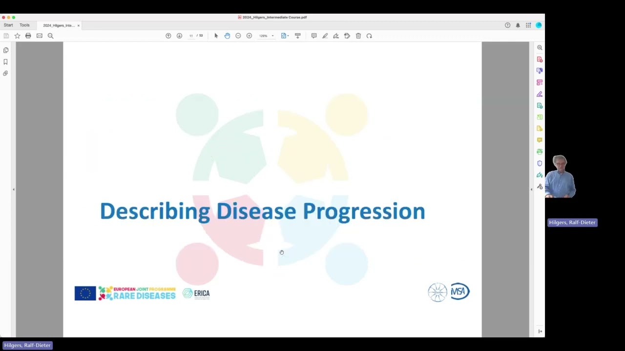 Key Solutions to Model Longitudinal Natural History  Data Application in Ataxia Disease