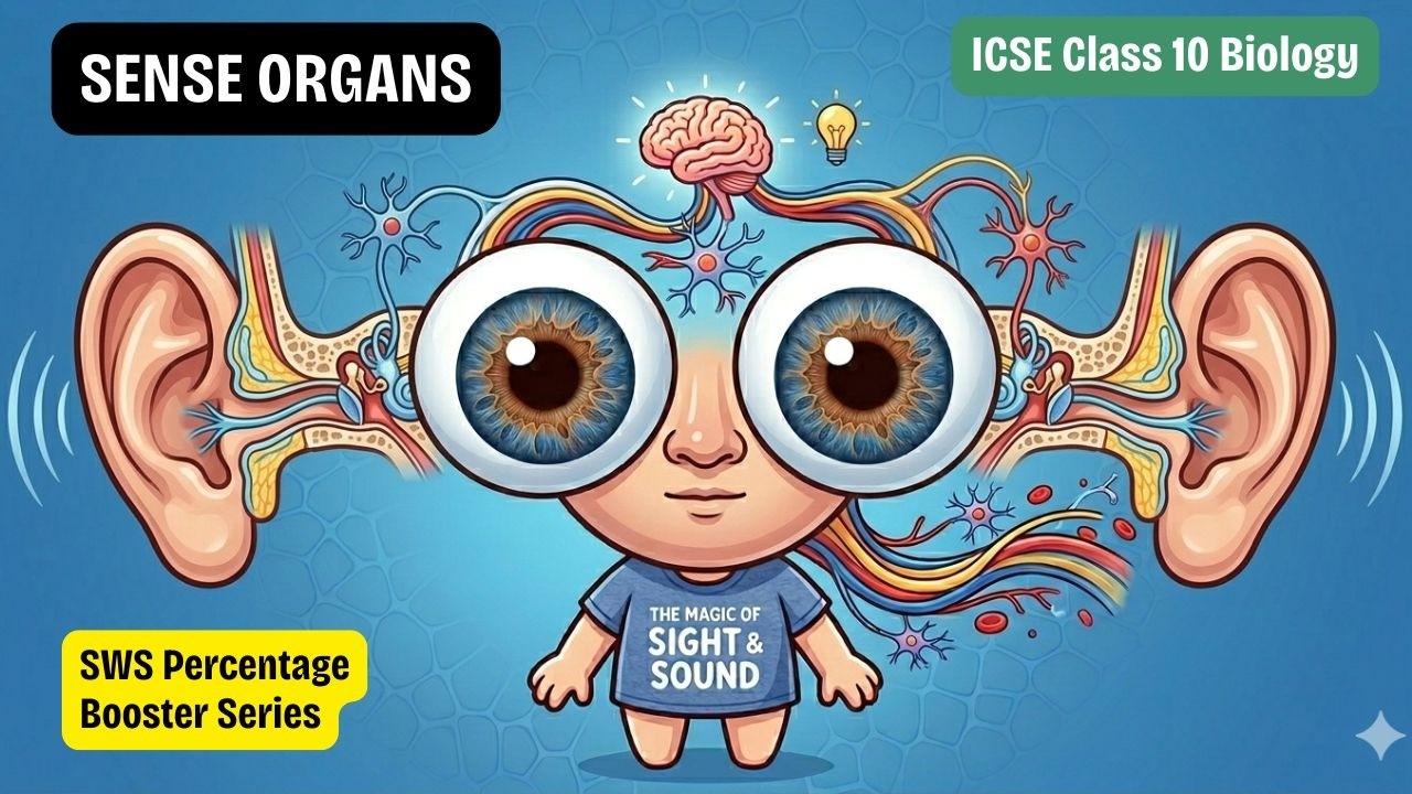 Sense Organs - Eye and Ear - SWS Percentage Booster | ICSE Class 10 Biology #biologywithsudhirsir