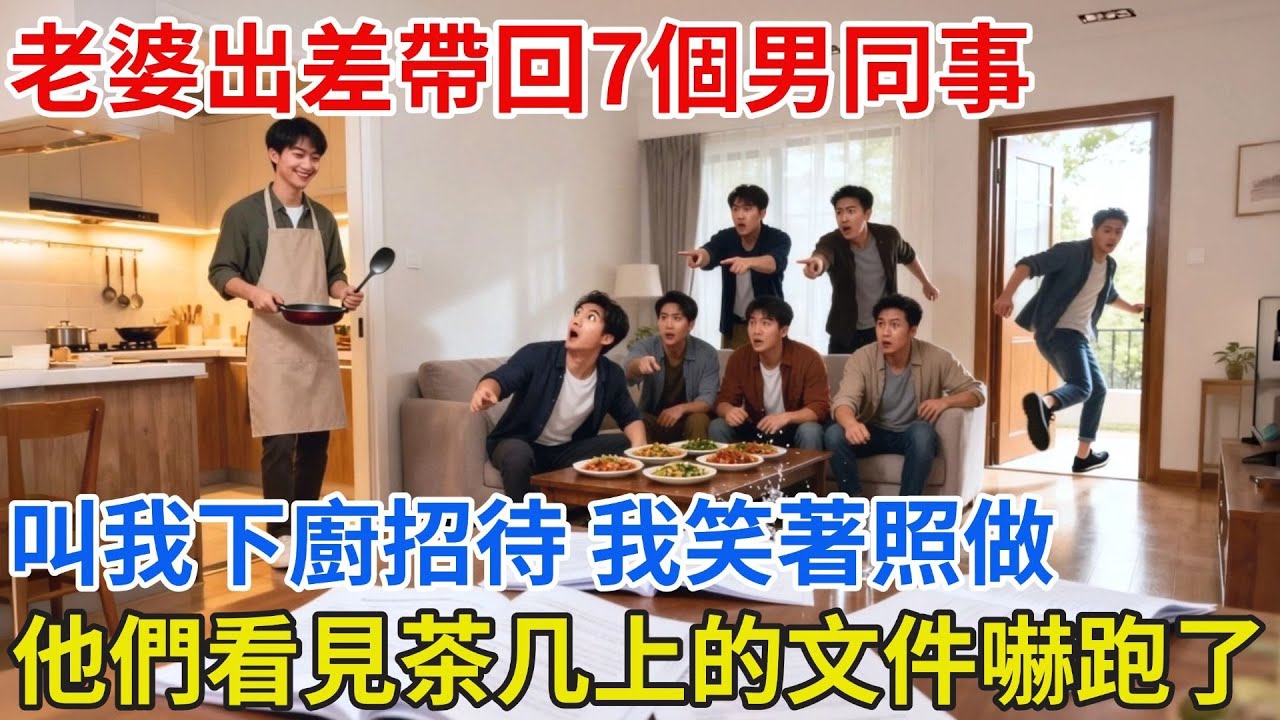 老婆出差帶回7個男同事，叫我下廚招待，我笑着照做，怎料他們看見我放在茶几上的文件嚇得連滾帶爬跑了！#【雲帆記事】#完結#小説#爽文#故事頻道#愛情#情感#完整版