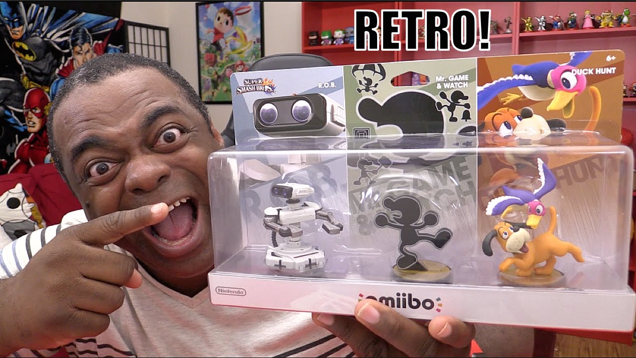 AMIIBO RETRO 3-PACK Unboxing & Showcase! [R.O.B., Mr. Game & Watch, Duck Hunt]