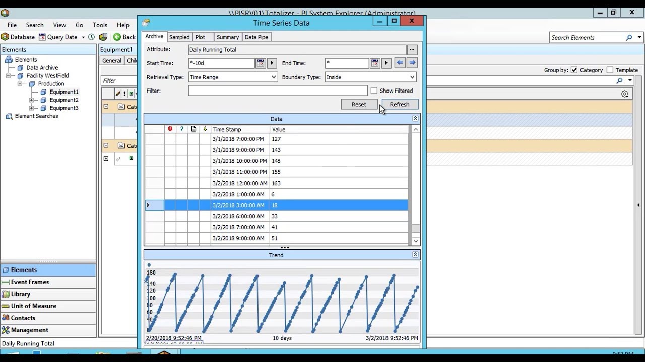 OSIsoft: Time-Weighted Daily, Monthly and Yearly Running Totals using Asset Analytics [v2.9.5.8368]