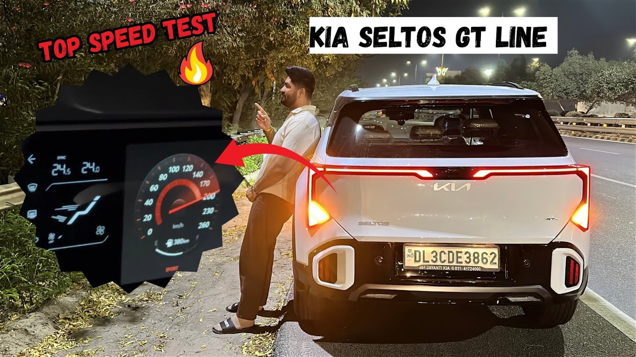 Kia Seltos Top Speed Test | Seltos GT LINE 160 BHP DCT Top Speed Test | 200+ Kmph