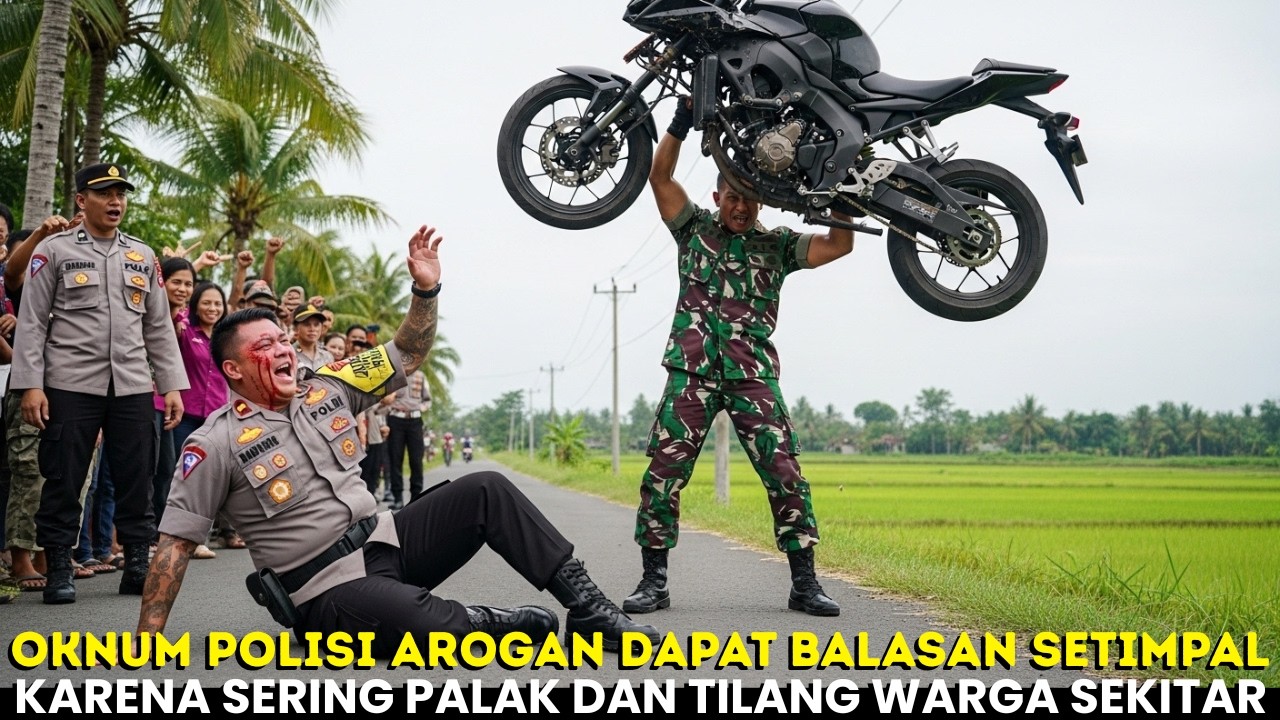 VIRAL‼️JENDERAL TNI MENGAMUK SAAT DI RAZIA DAN MEMBANTING MOTOR KEARAH OKNUM POLISI AROGAN‼️
