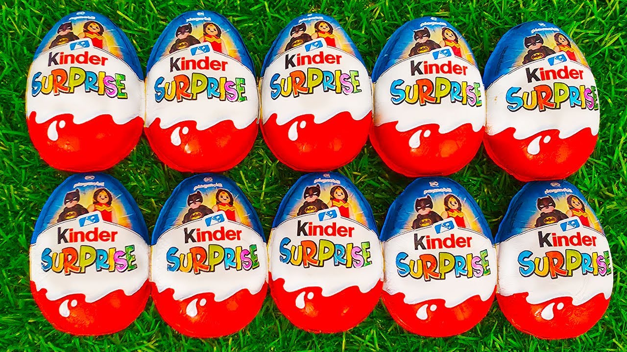 Satisfying ASMR Video Unpacking 10 Amazing Kinder Surprise DC Collection Yummy Chocolate Eggs