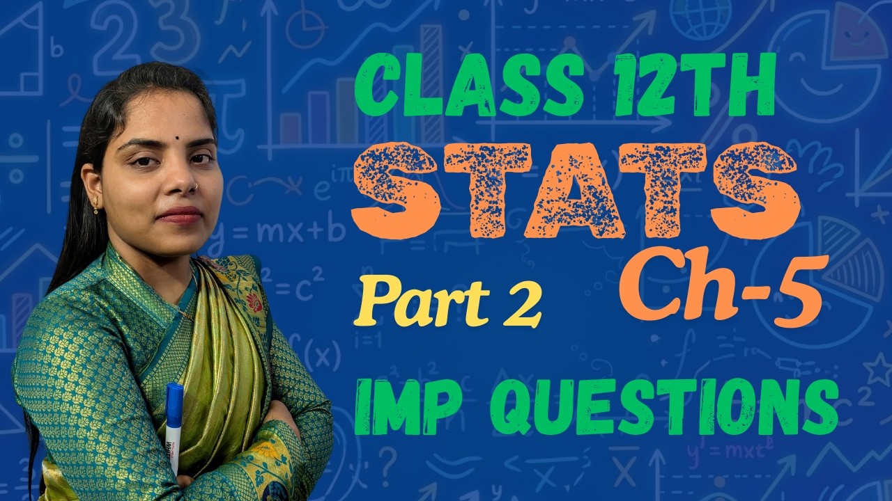 IMP Questions | Statistics Part 2 | Ch - 5 | Class - 12th | Gujarat Board 2026 | #statistics