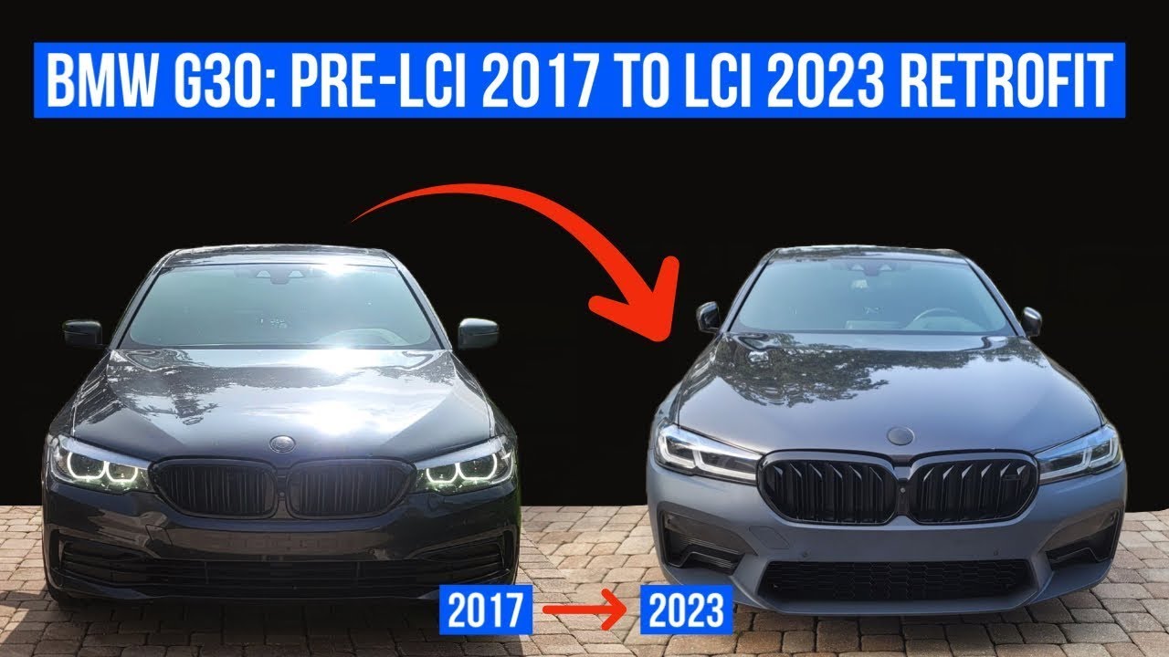 BMW G30: комплект для рестайлинга LCI + фары (Plug & Play)